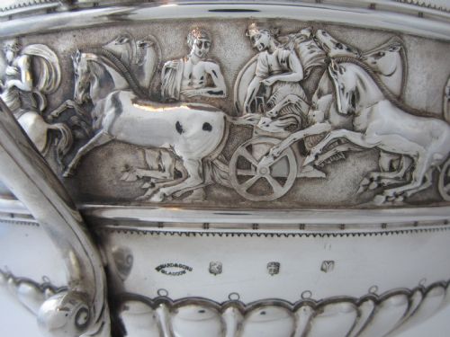 SCOTTISH ANTIQUE VICTORIAN STERLING SILVER BOWL - ADDITIONAL PHOTO 4