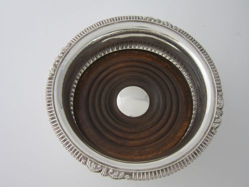 ANTIQUE GEORGE IV STERLING SILVER WINE COASTERS - ADDITIONAL PHOTO 3
