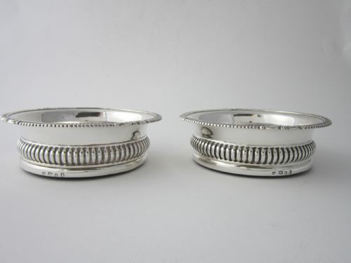 ANTIQUE GEORGE IV STERLING SILVER WINE COASTERS - ADDITIONAL PHOTO 6