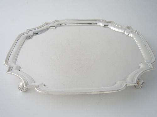 13 12 ANTIQUE STERLING SILVER DRINKS TRAYSALVER 1930 - ADDITIONAL PHOTO 1