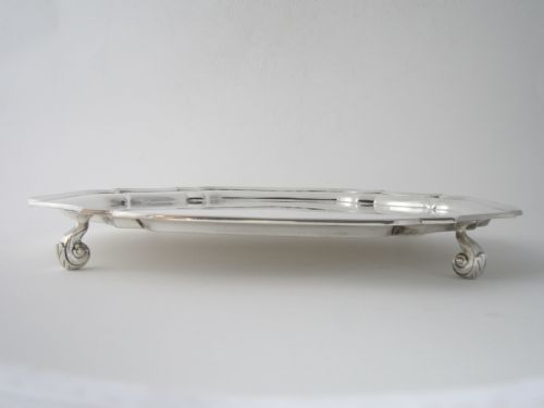 13 12 ANTIQUE STERLING SILVER DRINKS TRAYSALVER 1930 - ADDITIONAL PHOTO 2