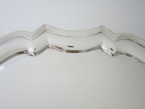 13 12 ANTIQUE STERLING SILVER DRINKS TRAYSALVER 1930 - ADDITIONAL PHOTO 3