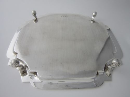 13 12 ANTIQUE STERLING SILVER DRINKS TRAYSALVER 1930 - ADDITIONAL PHOTO 5