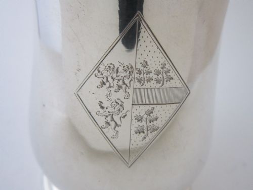 ANTIQUE GEORGE II STERLING SILVER 34 PINT MUG - ADDITIONAL PHOTO 2