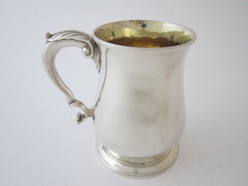 ANTIQUE GEORGE II STERLING SILVER 34 PINT MUG - ADDITIONAL PHOTO 3