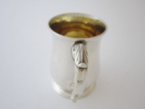 ANTIQUE GEORGE II STERLING SILVER 34 PINT MUG - ADDITIONAL PHOTO 4