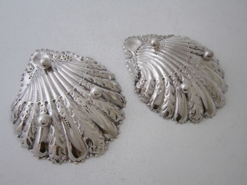 ANTIQUE VICTORIAN STERLING SILVER BUTTER SHELLS - ADDITIONAL PHOTO 5