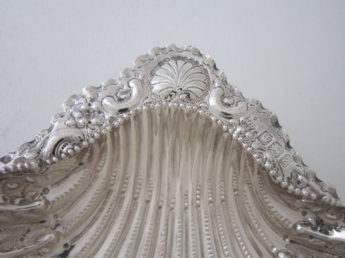 ANTIQUE VICTORIAN STERLING SILVER BUTTER SHELLS - ADDITIONAL PHOTO 6