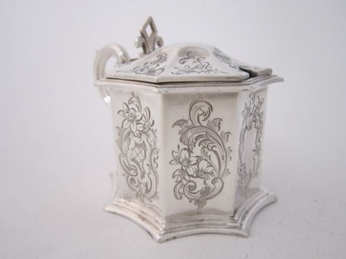 ANTIQUE VICTORIAN STERLING SILVER MUSTARD POT - ADDITIONAL PHOTO 2