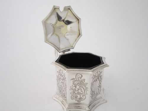 ANTIQUE VICTORIAN STERLING SILVER MUSTARD POT - ADDITIONAL PHOTO 4