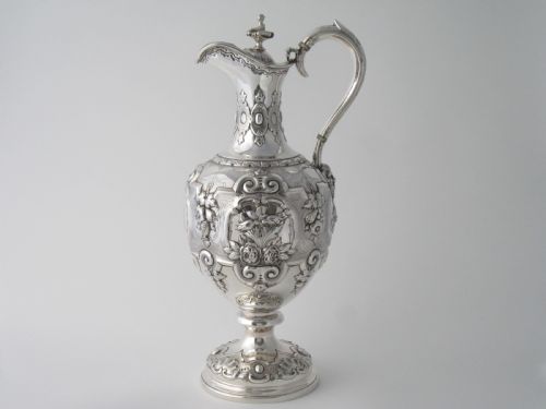 antique victorian sterling silver wine ewerjug 1861 - CATEGORY: ANTIQUE SILVER - DATED 1860