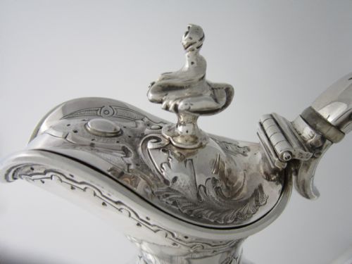 ANTIQUE VICTORIAN STERLING SILVER WINE EWERJUG 1861 - ADDITIONAL PHOTO 2
