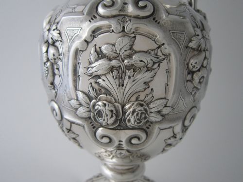 ANTIQUE VICTORIAN STERLING SILVER WINE EWERJUG 1861 - ADDITIONAL PHOTO 5