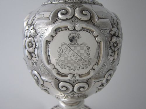 ANTIQUE VICTORIAN STERLING SILVER WINE EWERJUG 1861 - ADDITIONAL PHOTO 7