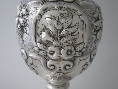 ANTIQUE VICTORIAN STERLING SILVER WINE EWERJUG 1861 - ADDITIONAL PHOTO 8
