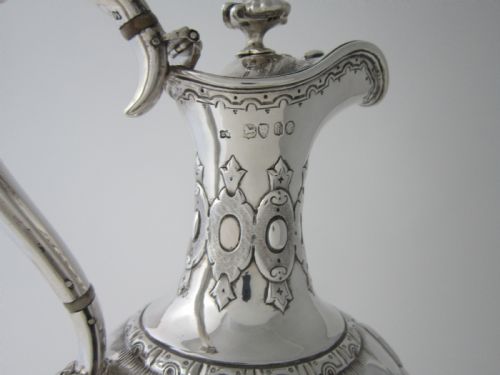 ANTIQUE VICTORIAN STERLING SILVER WINE EWERJUG 1861 - ADDITIONAL PHOTO 11