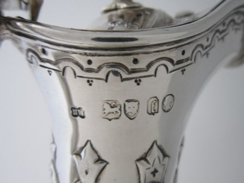ANTIQUE VICTORIAN STERLING SILVER WINE EWERJUG 1861 - ADDITIONAL PHOTO 12