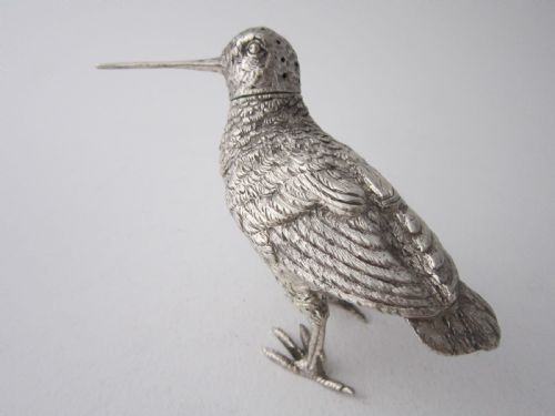ANTIQUE EDWARDIAN STERLING SILVER NOVELTY BIRD PEPPER - ADDITIONAL PHOTO 1