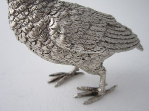 ANTIQUE EDWARDIAN STERLING SILVER NOVELTY BIRD PEPPER - ADDITIONAL PHOTO 5