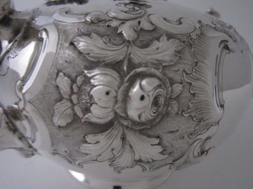 EXETER ANTIQUE VICTORIAN STERLING SILVER TEAPOT - ADDITIONAL PHOTO 3