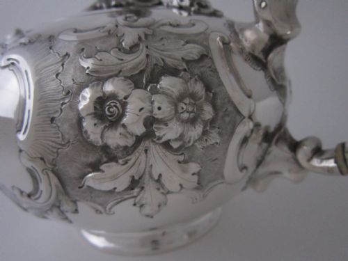EXETER ANTIQUE VICTORIAN STERLING SILVER TEAPOT - ADDITIONAL PHOTO 5