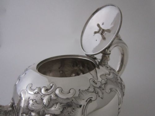 EXETER ANTIQUE VICTORIAN STERLING SILVER TEAPOT - ADDITIONAL PHOTO 6