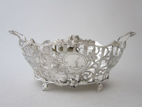 ANTIQUE EDWARDIAN STERLING SILVER BASKETSDISHES - ADDITIONAL PHOTO 4