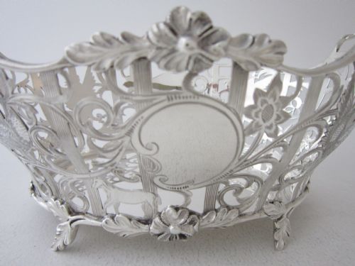 ANTIQUE EDWARDIAN STERLING SILVER BASKETSDISHES - ADDITIONAL PHOTO 9