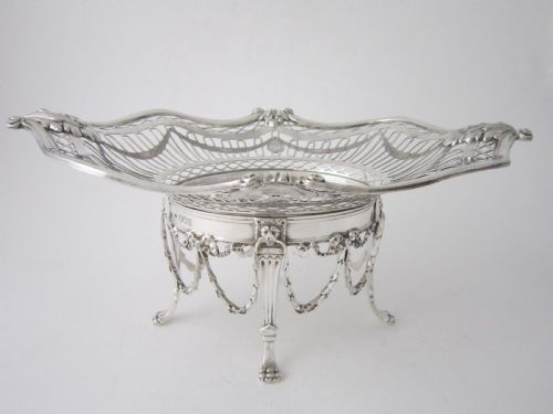 antique edwardian sterling silver comportdish - CATEGORY: ANTIQUE SILVER - DATED 1900