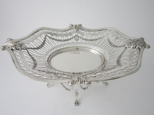 ANTIQUE EDWARDIAN STERLING SILVER COMPORTDISH - ADDITIONAL PHOTO 1