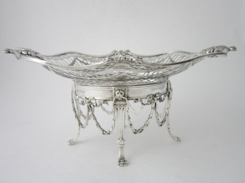ANTIQUE EDWARDIAN STERLING SILVER COMPORTDISH - ADDITIONAL PHOTO 2