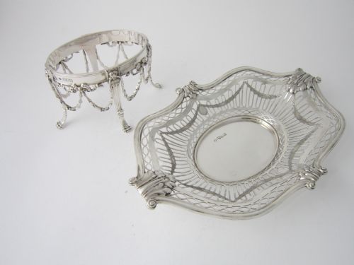 ANTIQUE EDWARDIAN STERLING SILVER COMPORTDISH - ADDITIONAL PHOTO 4