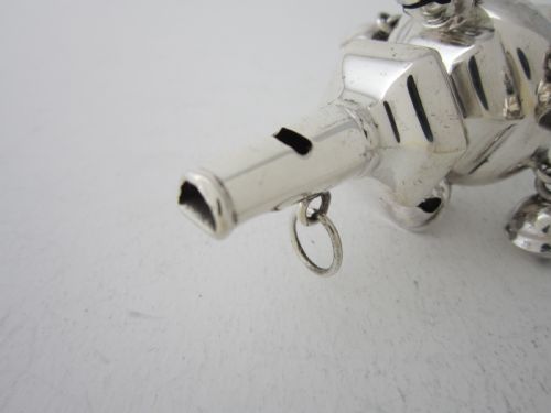 ANTIQUE GEORGE V STERLING SILVER BABY'S RATTLE 1924 - ADDITIONAL PHOTO 2