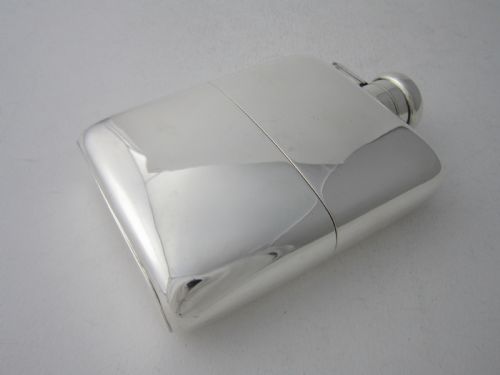 ASPREY ANTIQUE GEORGE V STERLING SILVER HIP FLASK - ADDITIONAL PHOTO 6