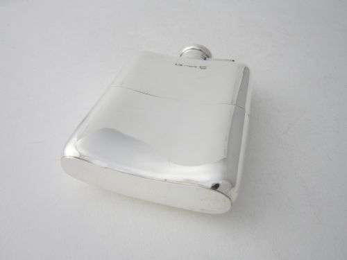 ASPREY ANTIQUE GEORGE V STERLING SILVER HIP FLASK - ADDITIONAL PHOTO 7