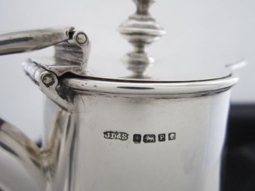 ANTIQUE VICTORIAN STERLING SILVER ETCHED GLASS CLARET JUG - ADDITIONAL PHOTO 11