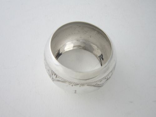ANTIQUE GEORGE V STERLING SILVER NAPKIN RINGS 1914 - ADDITIONAL PHOTO 11