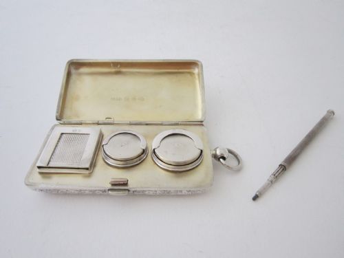 antique victorian sterling silver combination sovereignstamp case - CATEGORY: ANTIQUE SILVER - DATED 1890