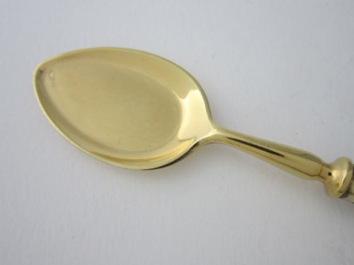 ANTIQUE VICTORIAN STERLING SILVER GILT ICE CREAM SET - ADDITIONAL PHOTO 5
