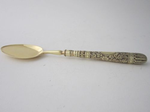 ANTIQUE VICTORIAN STERLING SILVER GILT ICE CREAM SET - ADDITIONAL PHOTO 9