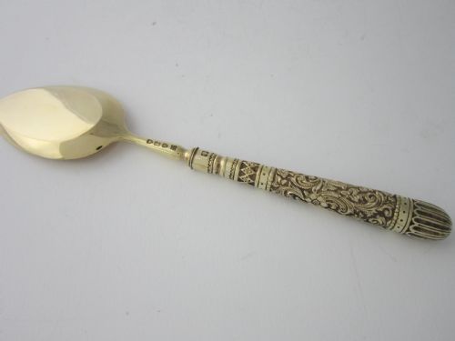 ANTIQUE VICTORIAN STERLING SILVER GILT ICE CREAM SET - ADDITIONAL PHOTO 10
