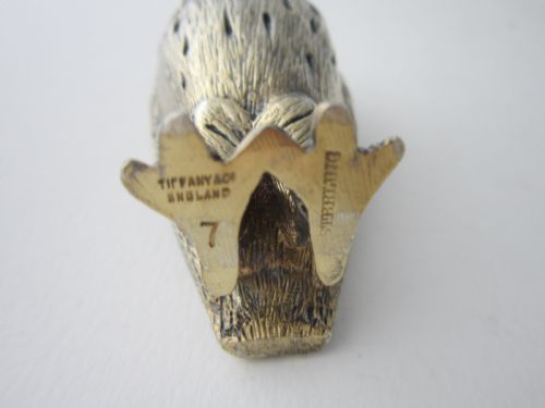 TIFFANY ELIZABETH II CAST STERLING SILVER OWL SALT PEPPER SHAKERS - ADDITIONAL PHOTO 6