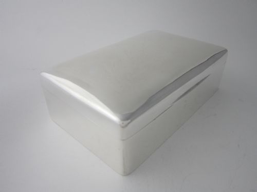 antique victorian sterling silver cigar box - CATEGORY: ANTIQUE SILVER - DATED 1890