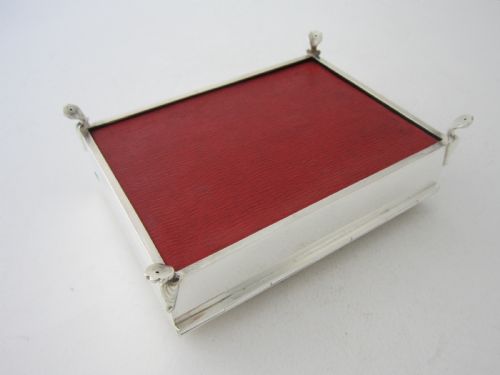 CHESTER ANTIQUE EDWARDIAN STERLING SILVER JEWELLERY BOX 1906 - ADDITIONAL PHOTO 6