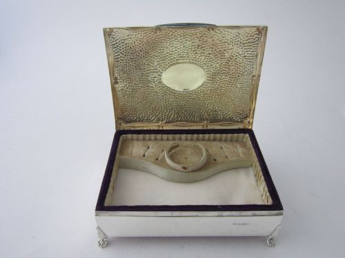 chester antique edwardian sterling silver jewellery box 1906 - CATEGORY: ANTIQUE SILVER - DATED 1900