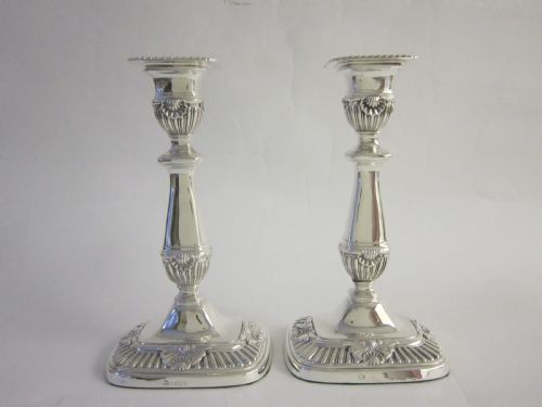 ANTIQUE EDWARDIAN STERLING SILVER CANDELABRA - ADDITIONAL PHOTO 1