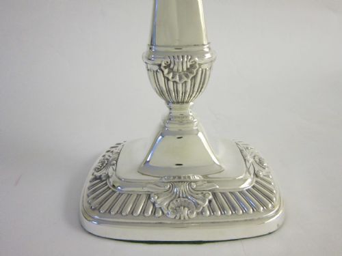 ANTIQUE EDWARDIAN STERLING SILVER CANDELABRA - ADDITIONAL PHOTO 3