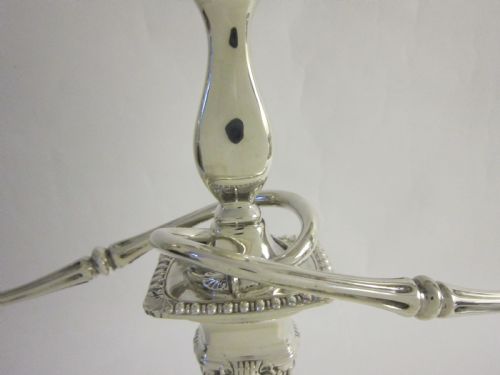 ANTIQUE EDWARDIAN STERLING SILVER CANDELABRA - ADDITIONAL PHOTO 4