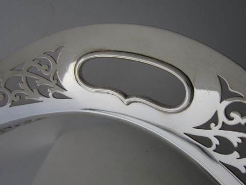 ANTIQUE GEORGE V STERLING SILVER GALLERY TRAY - ADDITIONAL PHOTO 3