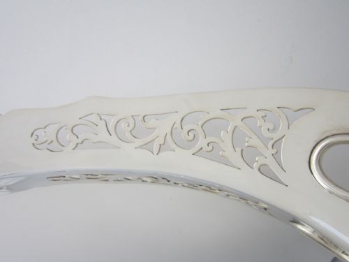 ANTIQUE GEORGE V STERLING SILVER GALLERY TRAY - ADDITIONAL PHOTO 4